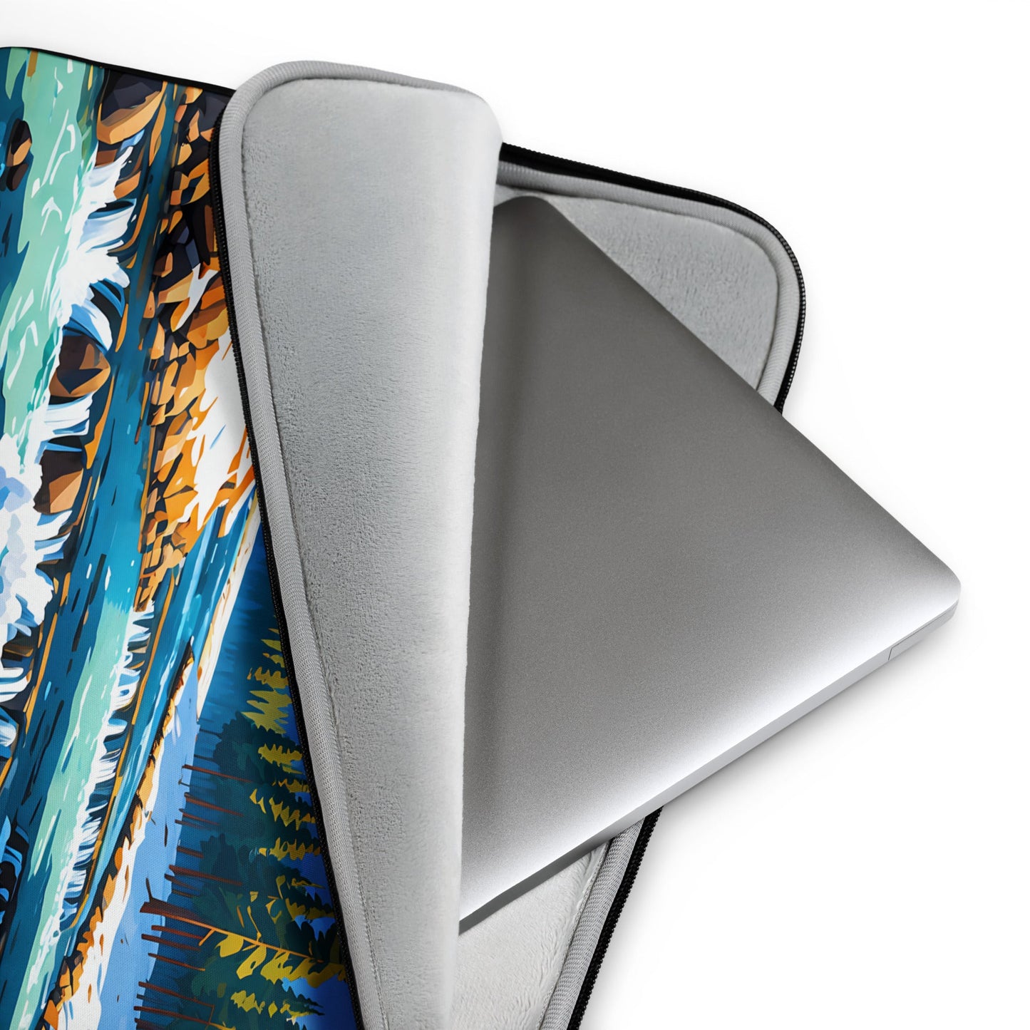 Mountains By The River II Laptop Sleeve - Laptop Cases - Discovery Co.