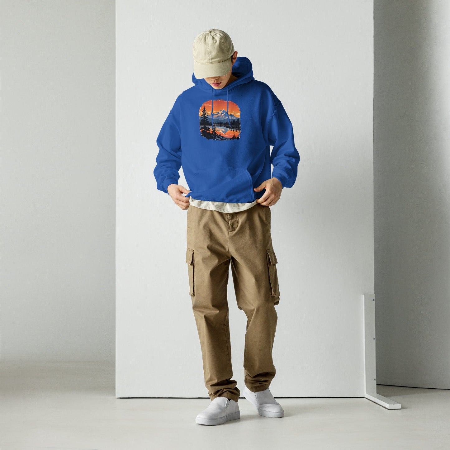 Mountains On The Lake Men's (Unisex) Hoodie - Hoodies - Discovery Co.