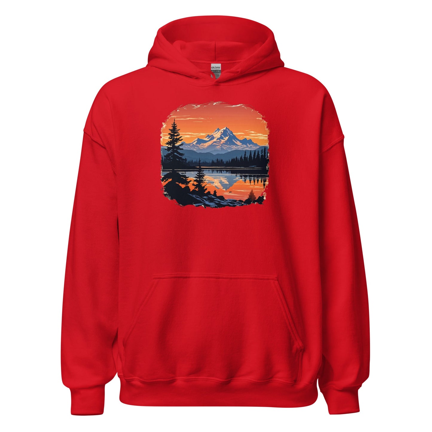 Mountains On The Lake Men's (Unisex) Hoodie - Hoodies - Discovery Co.