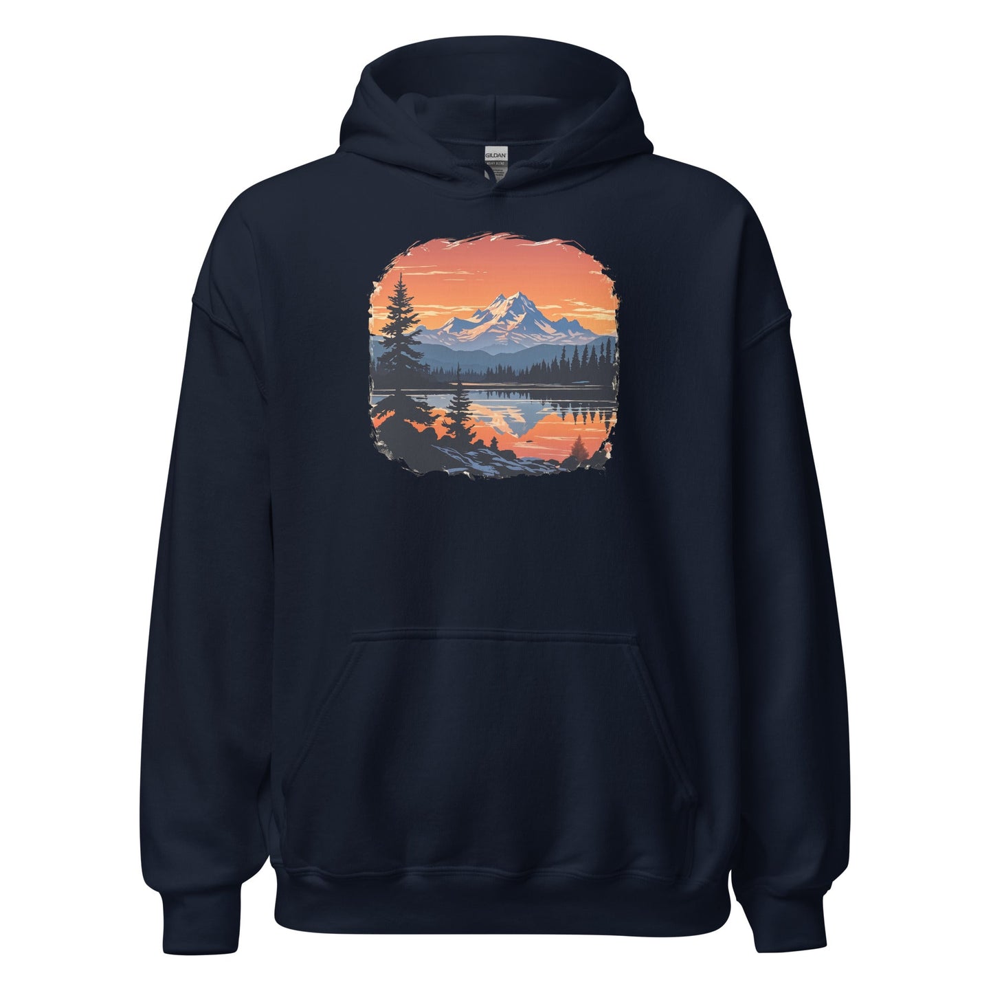 Mountains On The Lake Men's (Unisex) Hoodie - Hoodies - Discovery Co.