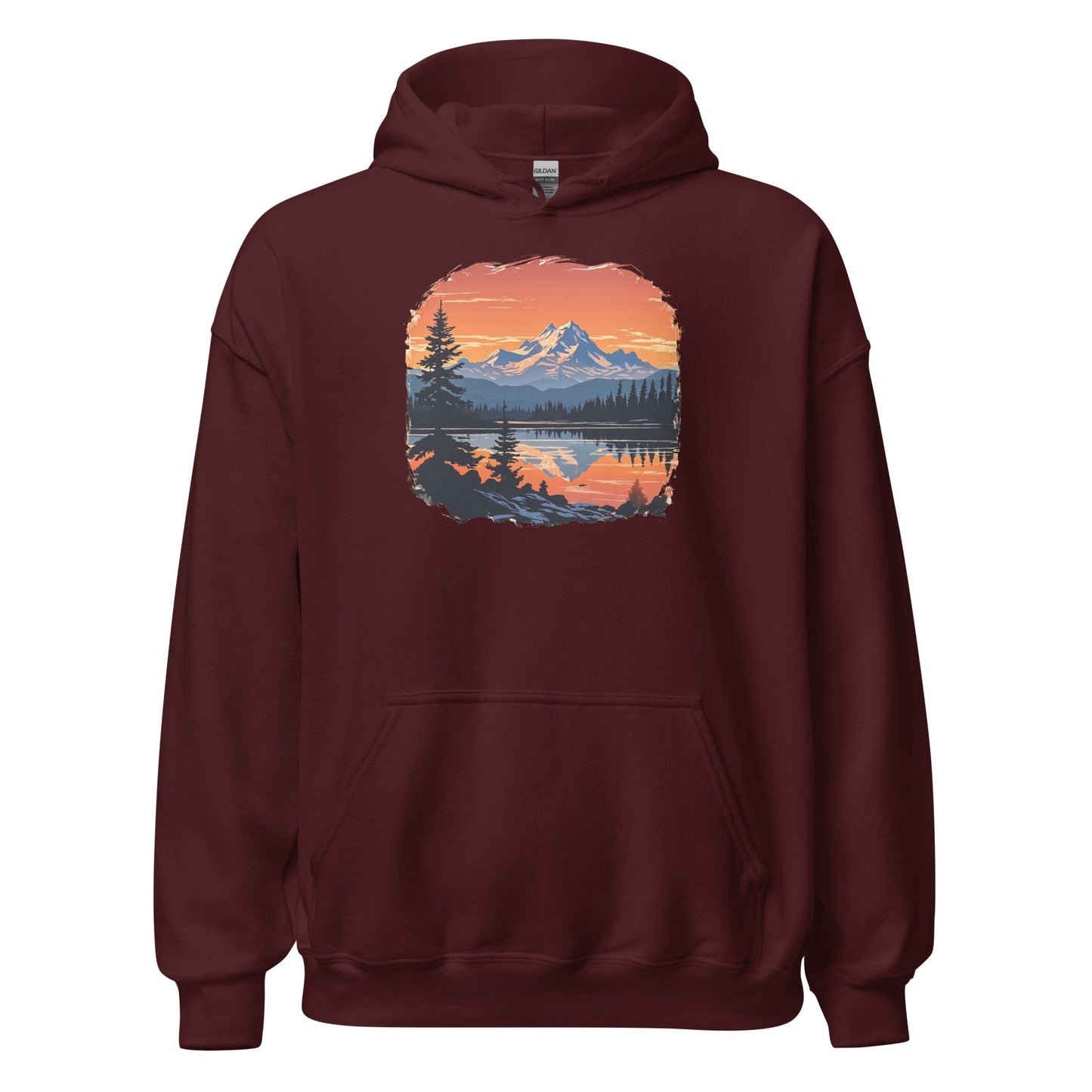Mountains On The Lake Men's (Unisex) Hoodie - Hoodies - Discovery Co.