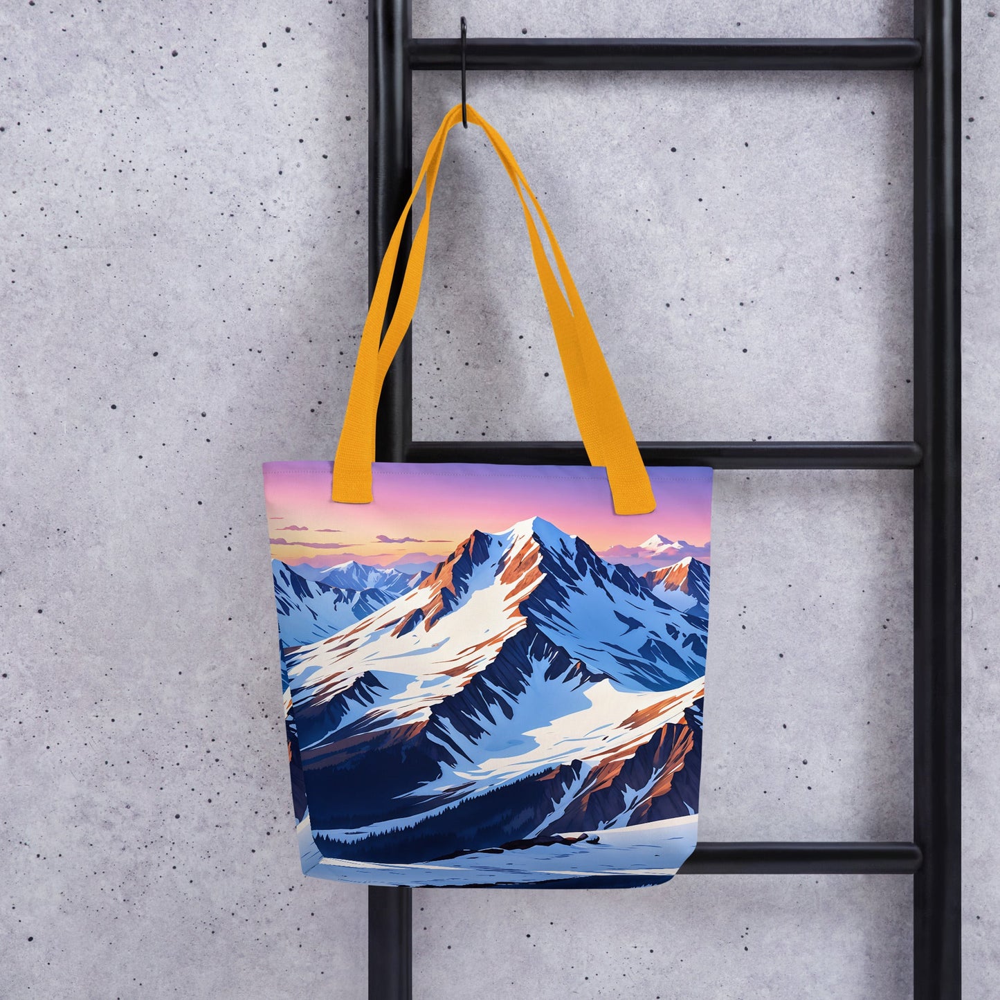 Mountains With Pastel Sky Tote Bag - Tote Bags - Discovery Co.