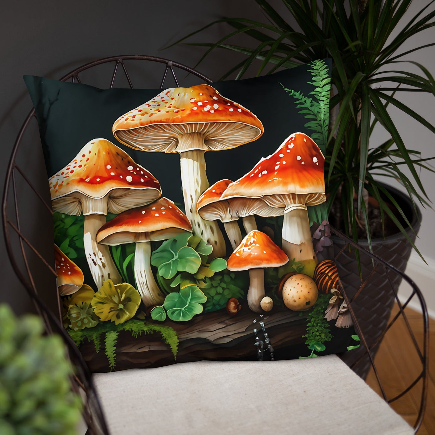 Mushroom Forest Basic Pillow - Pillows - Discovery Co.