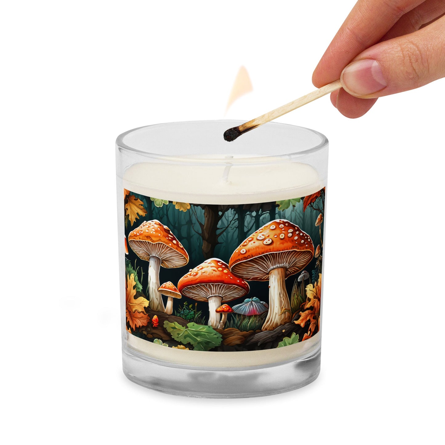 Mushroom Forest Glass Jar Soy Wax Candle - Candles - Discovery Co.