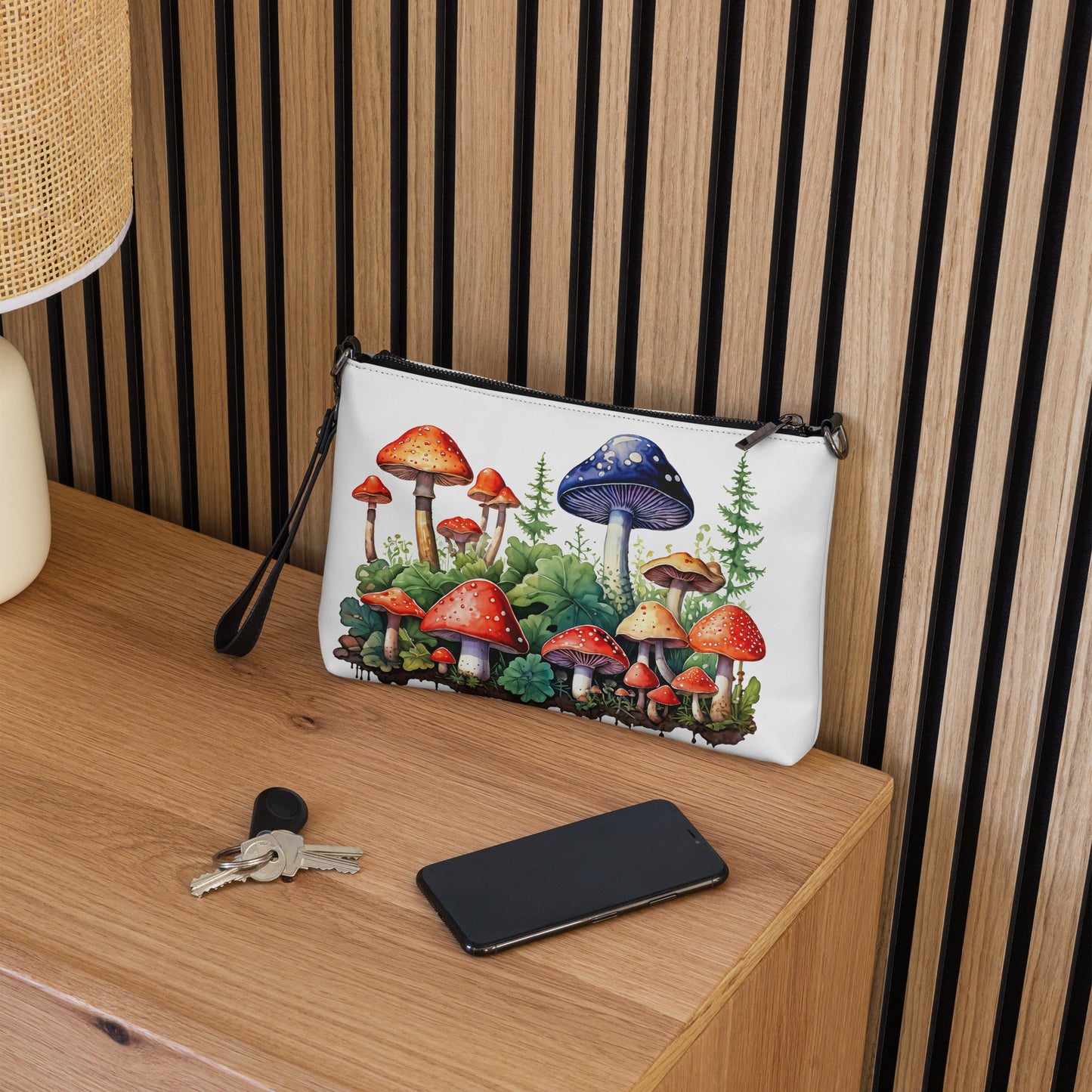 Mushroom Forest Watercolor Art Crossbody Bag - Crossbody Bag - Discovery Co.