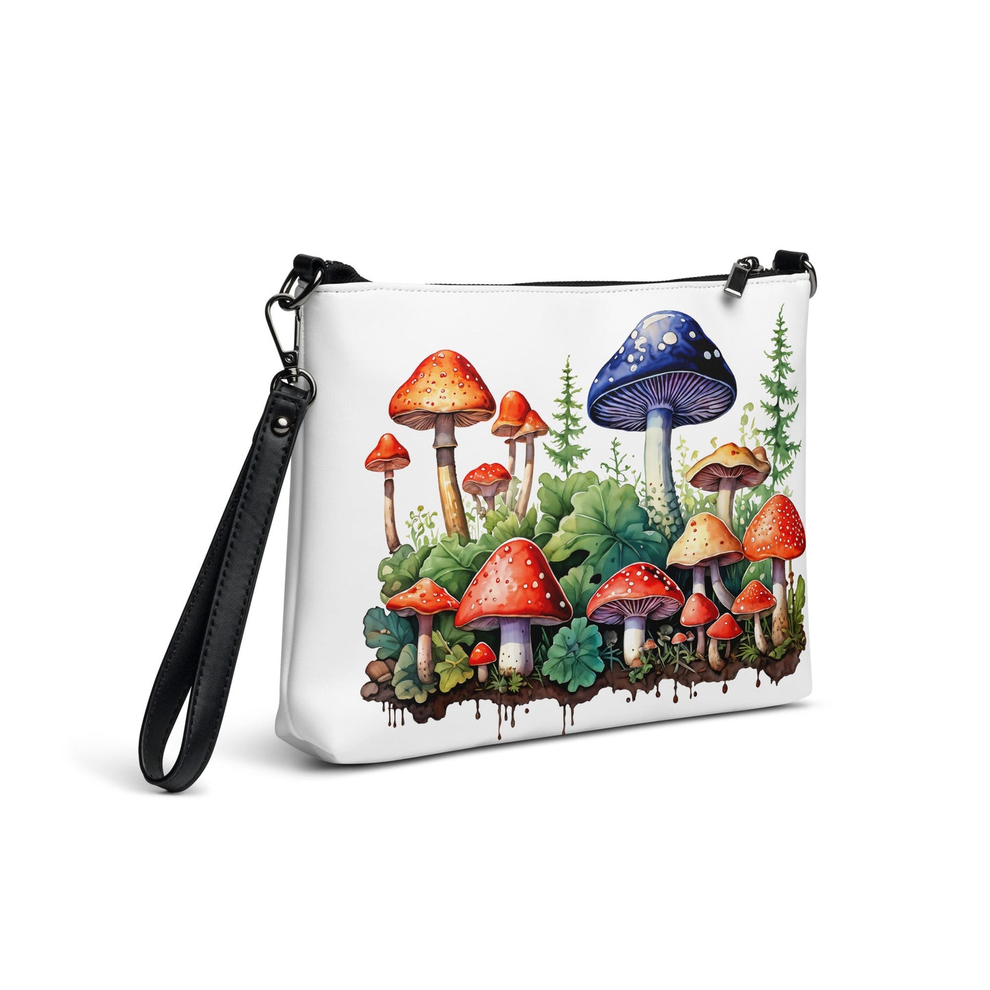 Mushroom Forest Watercolor Art Crossbody Bag - Crossbody Bag - Discovery Co.
