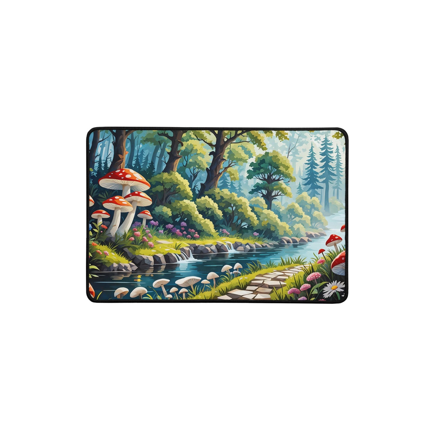 Mushrooms By The River II Desk Mat - Mouse Pads - Discovery Co.