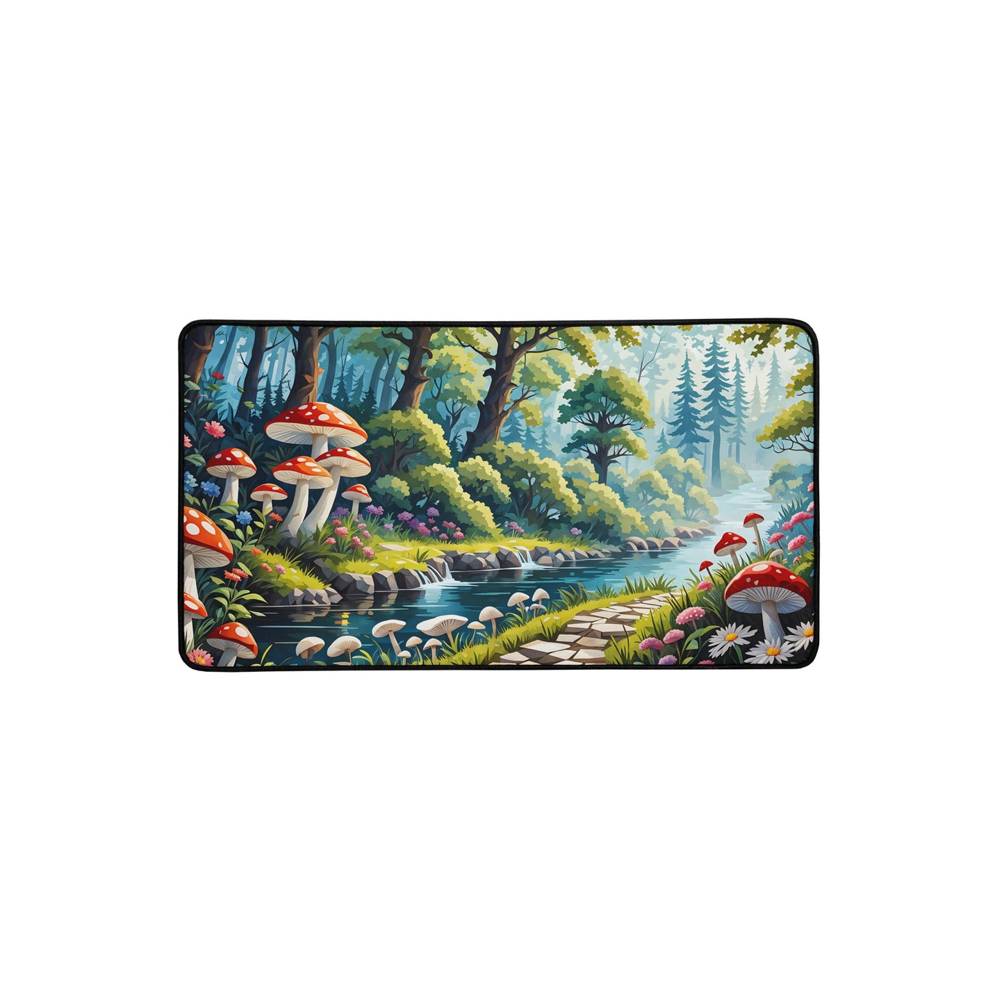 Mushrooms By The River II Desk Mat - Mouse Pads - Discovery Co.