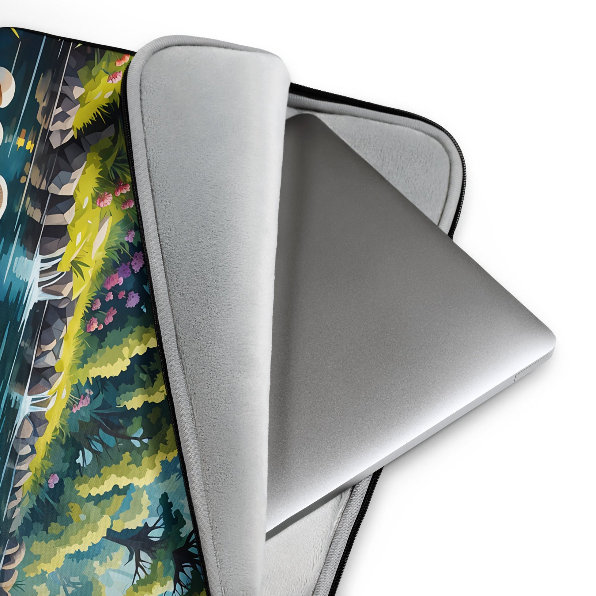 Mushrooms By The River II Laptop Sleeve - Laptop Cases - Discovery Co.