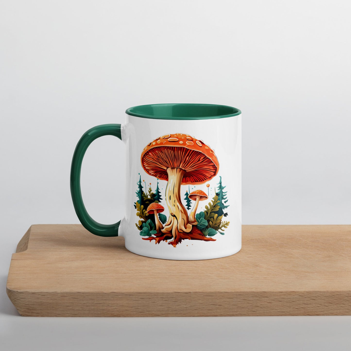 Mushrooms In The Forest Mug With Color Inside (11 oz and 15 oz) - Mugs - Discovery Co.