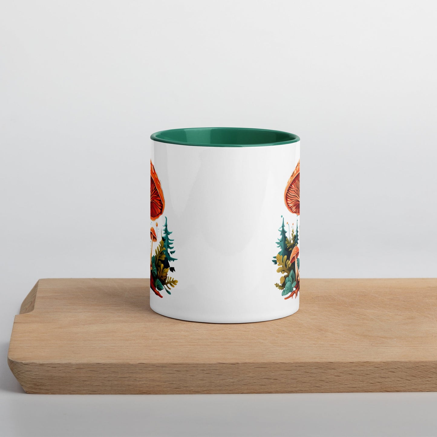Mushrooms In The Forest Mug With Color Inside (11 oz and 15 oz) - Mugs - Discovery Co.