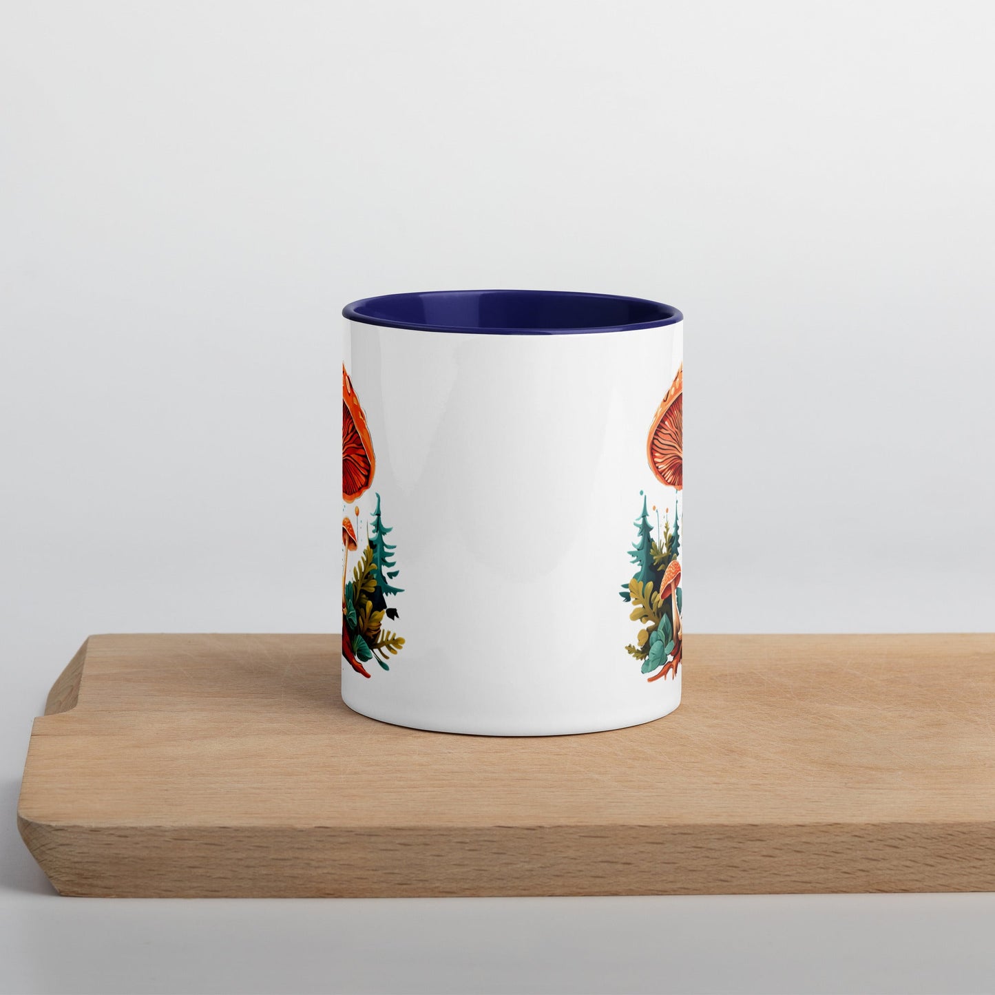 Mushrooms In The Forest Mug With Color Inside (11 oz and 15 oz) - Mugs - Discovery Co.