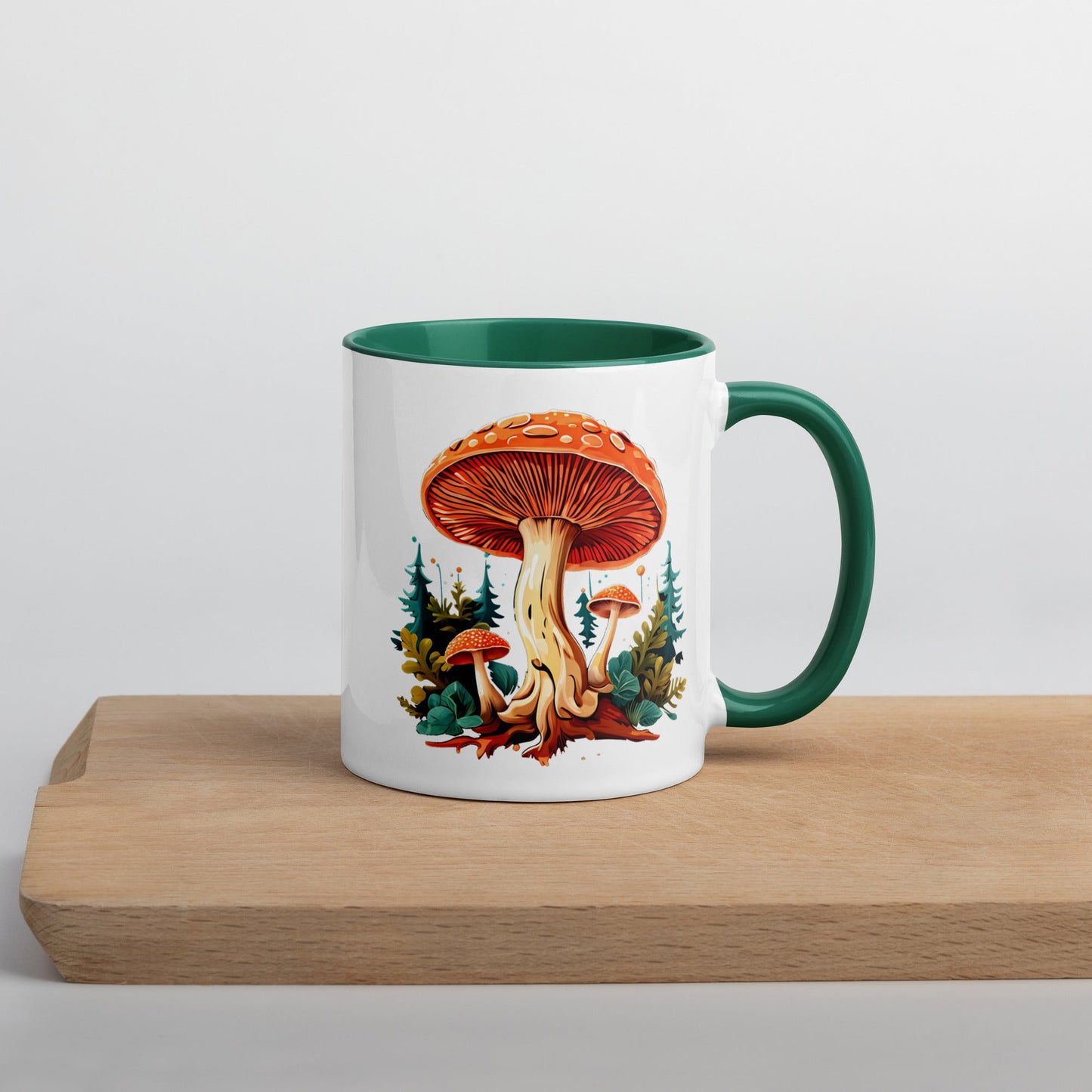 Mushrooms In The Forest Mug With Color Inside (11 oz and 15 oz) - Mugs - Discovery Co.