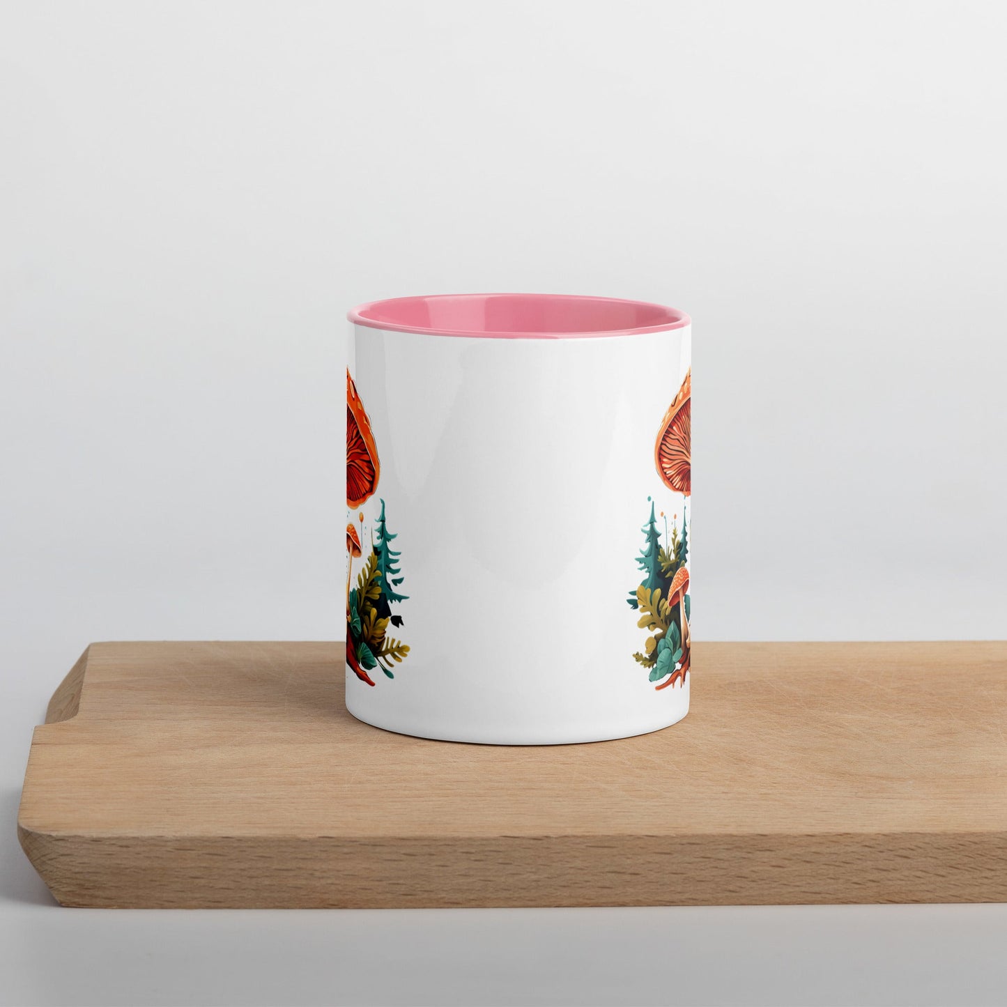Mushrooms In The Forest Mug With Color Inside (11 oz and 15 oz) - Mugs - Discovery Co.