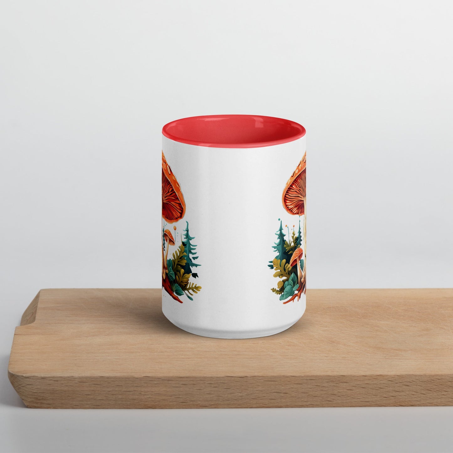 Mushrooms In The Forest Mug With Color Inside (11 oz and 15 oz) - Mugs - Discovery Co.
