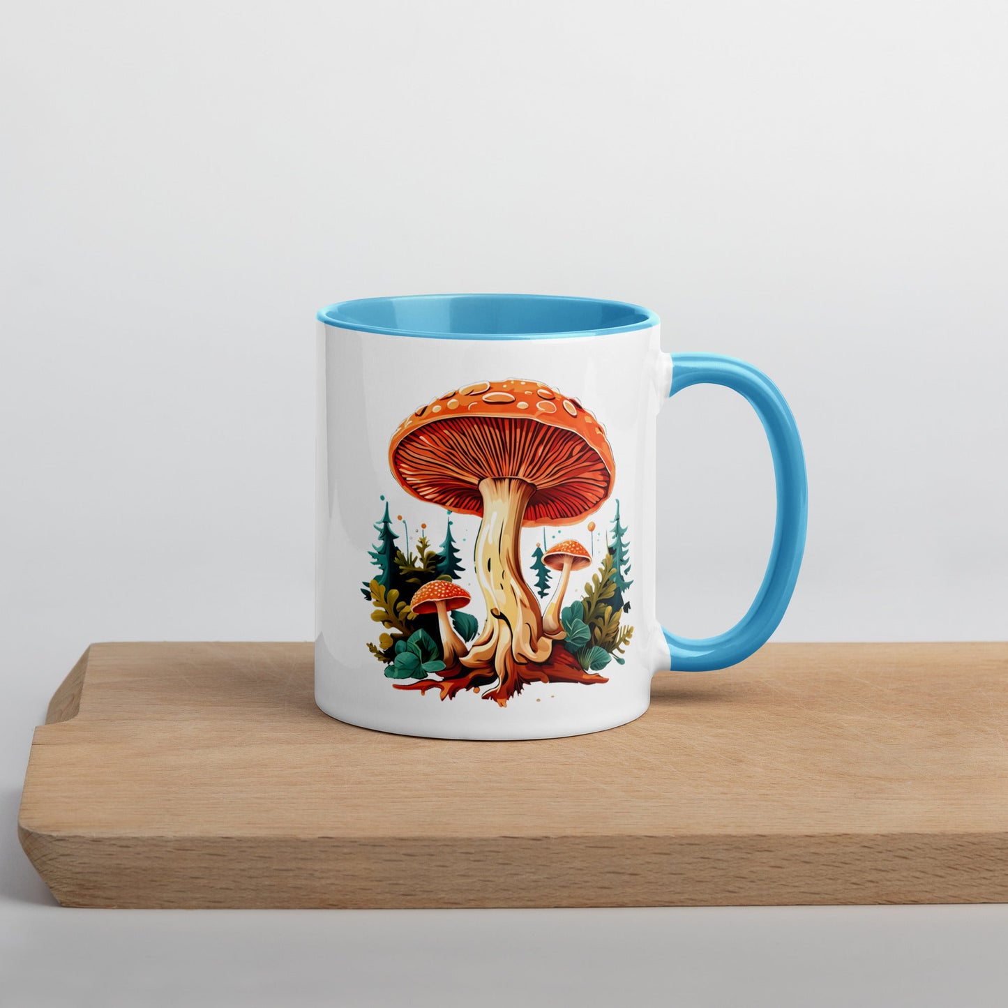 Mushrooms In The Forest Mug With Color Inside (11 oz and 15 oz) - Mugs - Discovery Co.