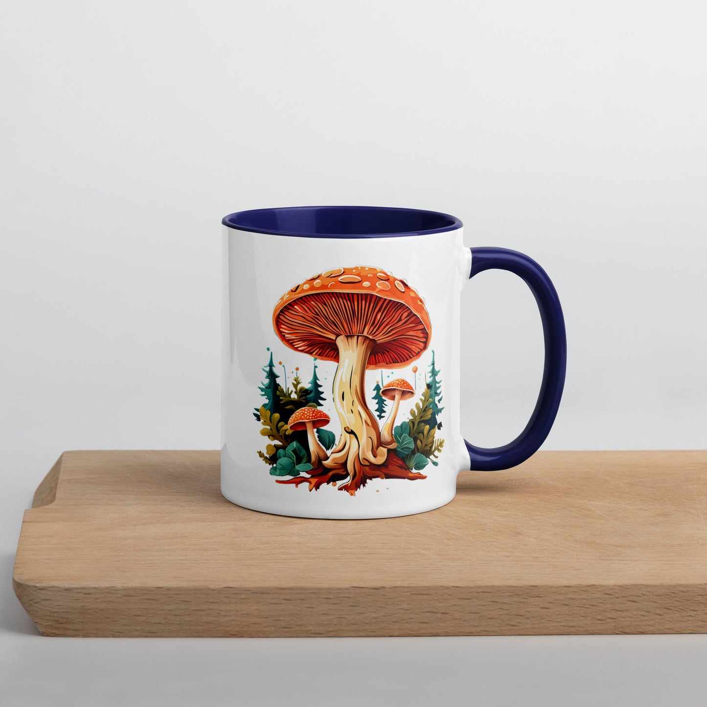 Mushrooms In The Forest Mug With Color Inside (11 oz and 15 oz) - Mugs - Discovery Co.