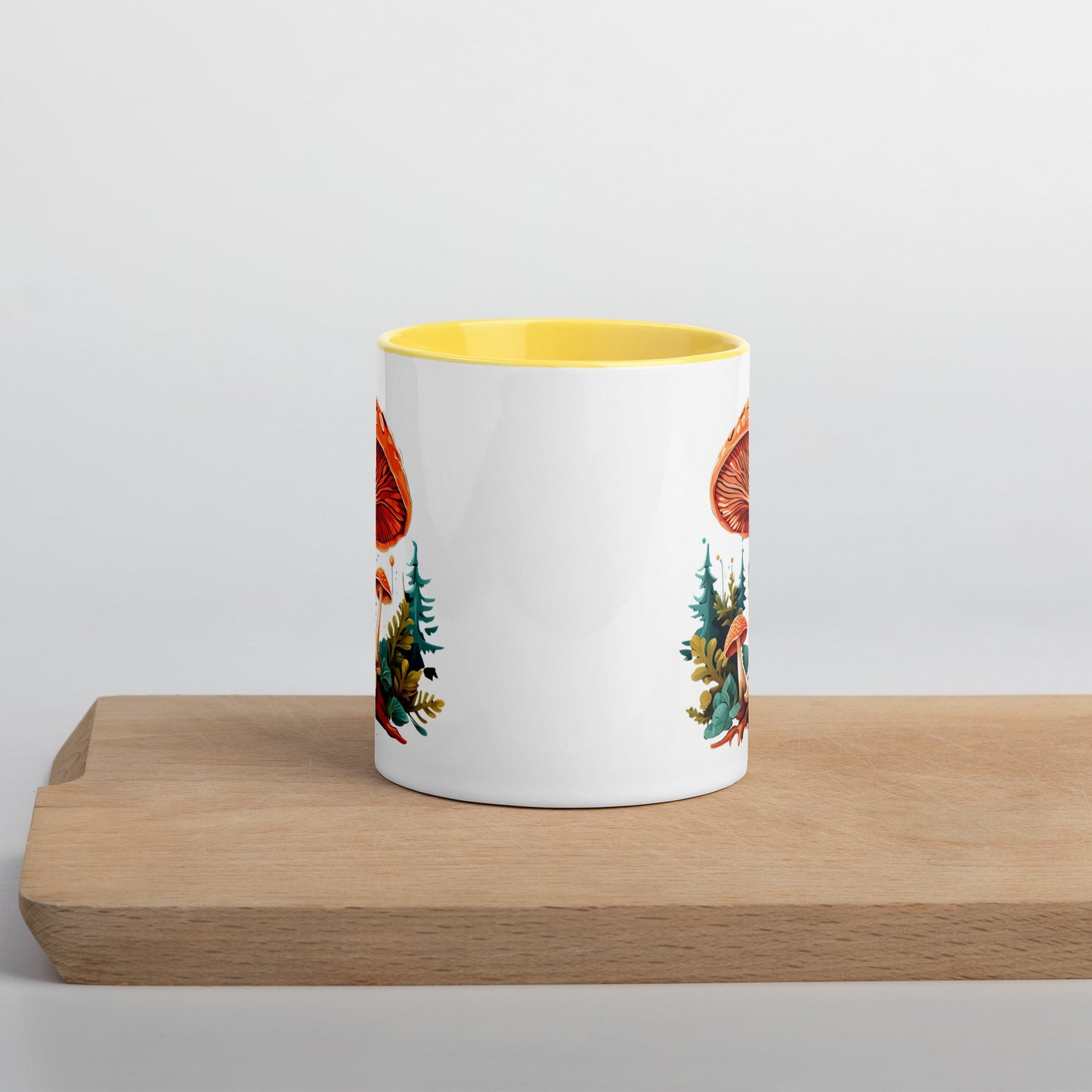 Mushrooms In The Forest Mug With Color Inside (11 oz and 15 oz) - Mugs - Discovery Co.