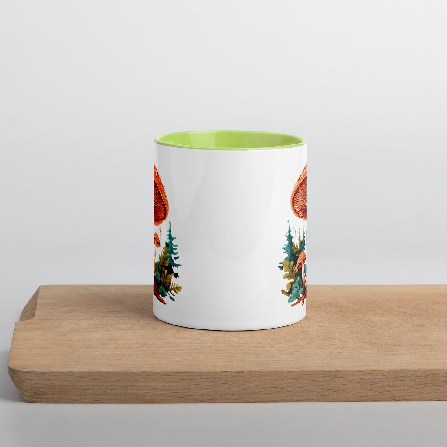 Mushrooms In The Forest Mug With Color Inside (11 oz and 15 oz) - Mugs - Discovery Co.