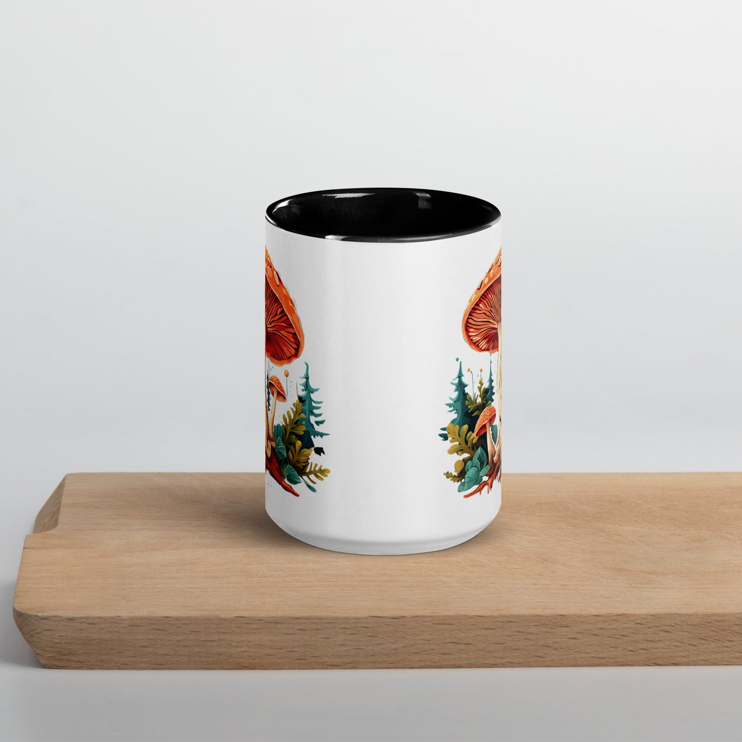 Mushrooms In The Forest Mug With Color Inside (11 oz and 15 oz) - Mugs - Discovery Co.