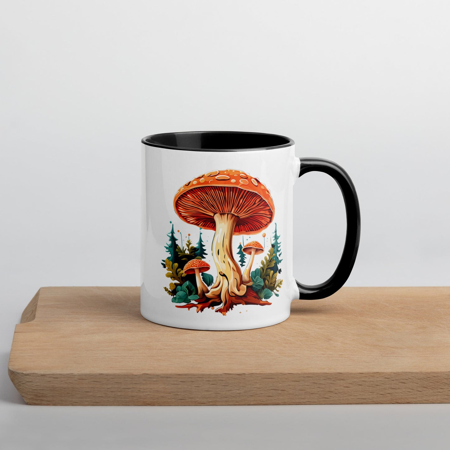 Mushrooms In The Forest Mug With Color Inside (11 oz and 15 oz) - Mugs - Discovery Co.
