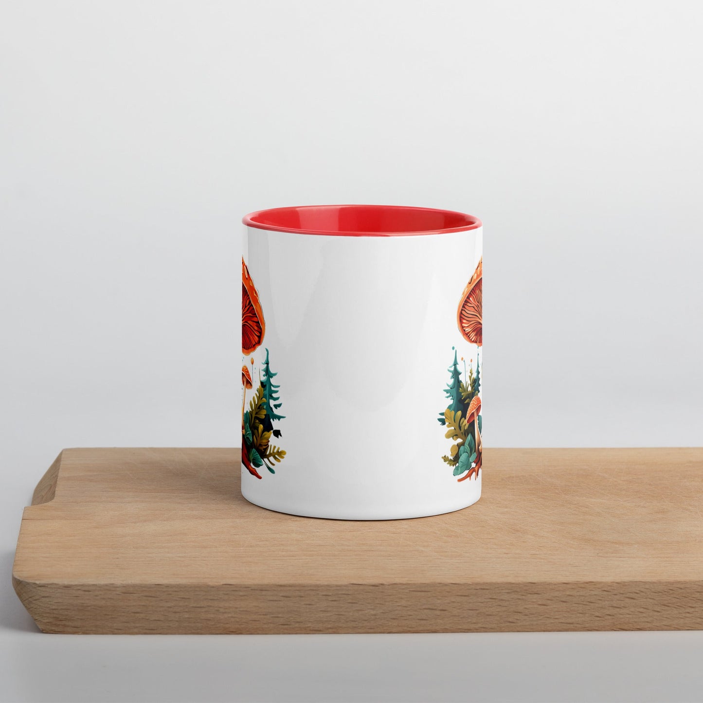 Mushrooms In The Forest Mug With Color Inside (11 oz and 15 oz) - Mugs - Discovery Co.