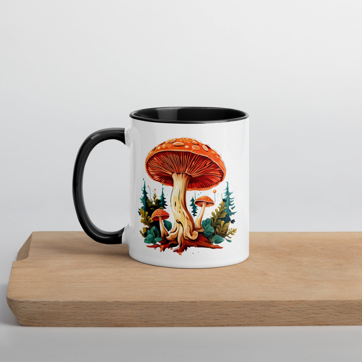 Mushrooms In The Forest Mug With Color Inside (11 oz and 15 oz) - Mugs - Discovery Co.