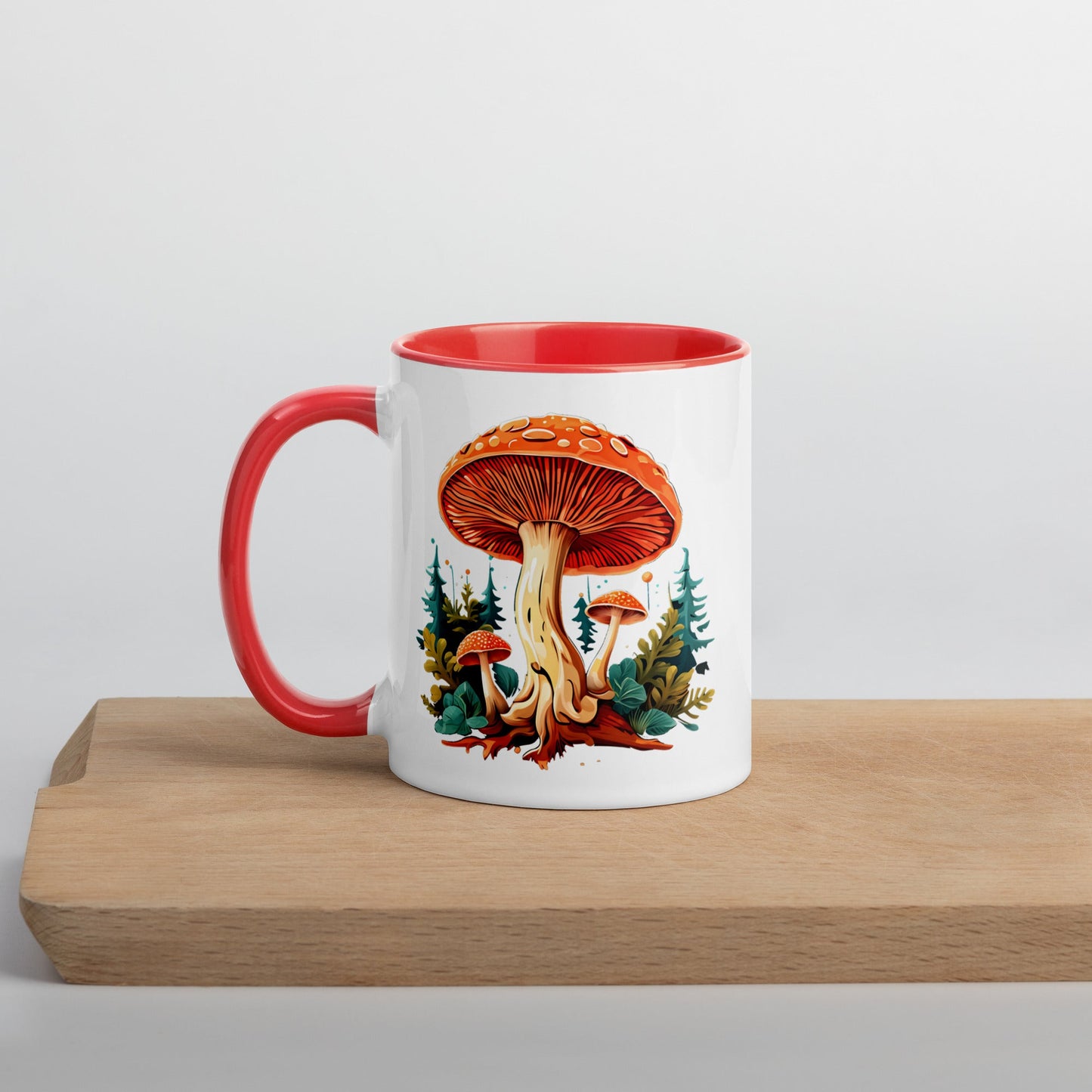 Mushrooms In The Forest Mug With Color Inside (11 oz and 15 oz) - Mugs - Discovery Co.