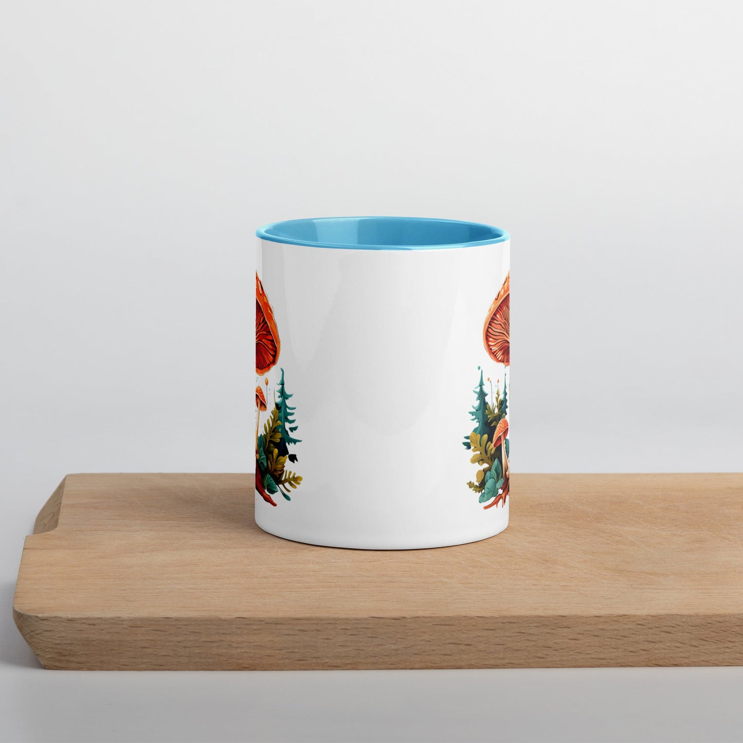 Mushrooms In The Forest Mug With Color Inside (11 oz and 15 oz) - Mugs - Discovery Co.