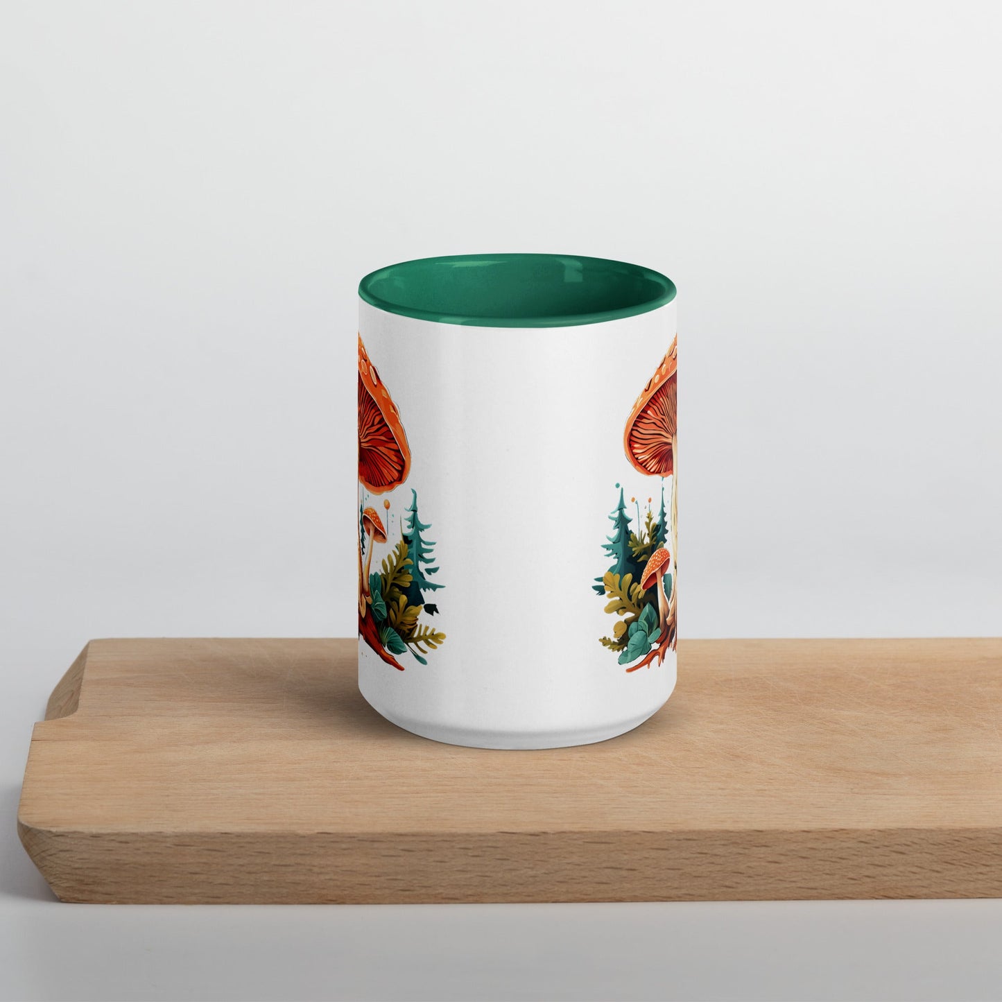 Mushrooms In The Forest Mug With Color Inside (11 oz and 15 oz) - Mugs - Discovery Co.
