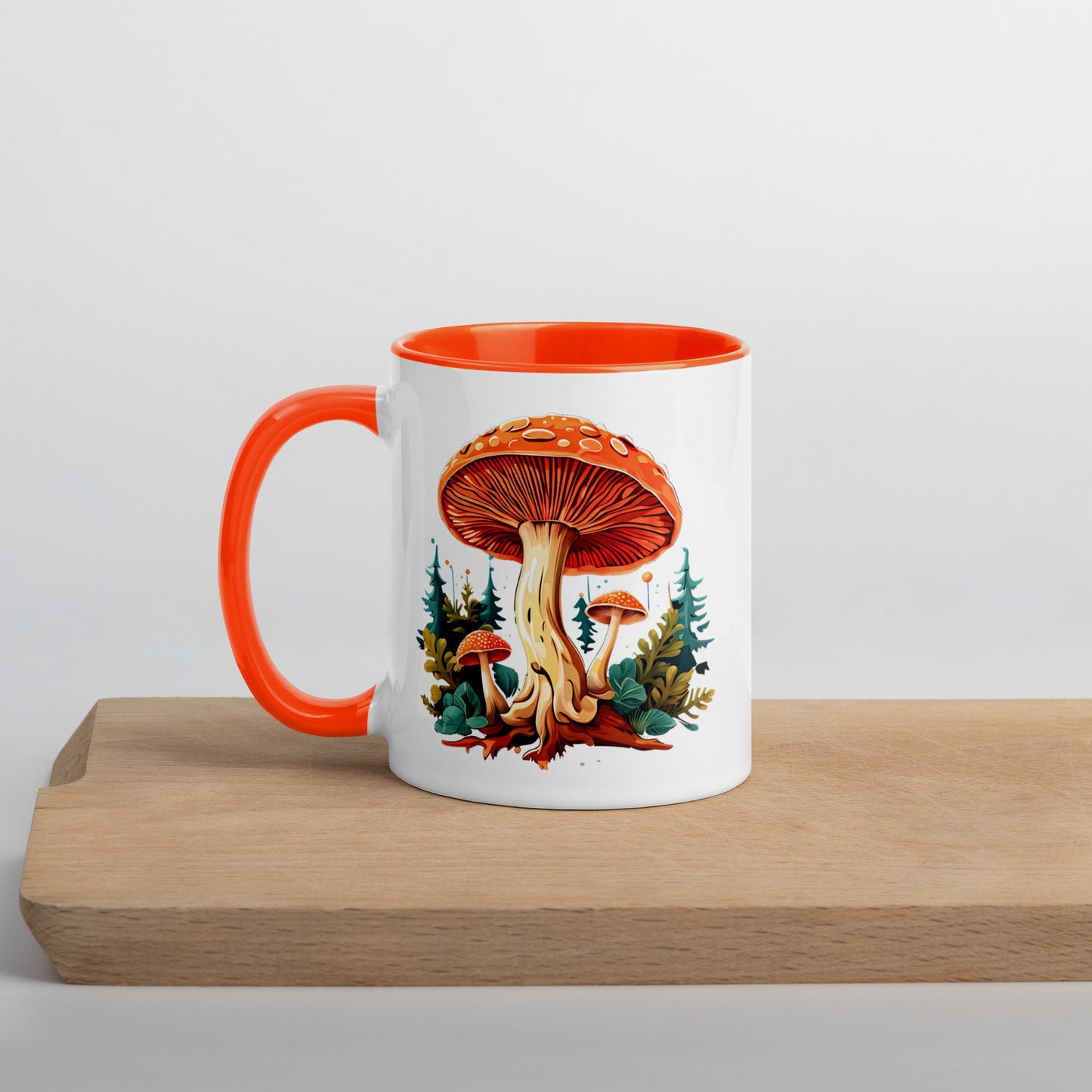 Mushrooms In The Forest Mug With Color Inside (11 oz and 15 oz) - Mugs - Discovery Co.