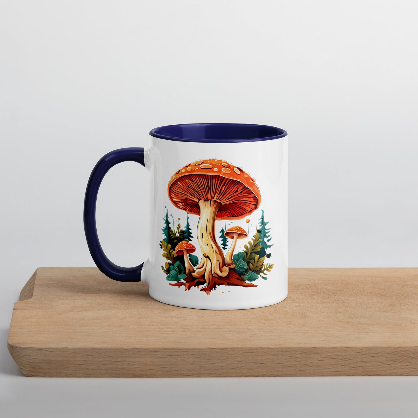 Mushrooms In The Forest Mug With Color Inside (11 oz and 15 oz) - Mugs - Discovery Co.
