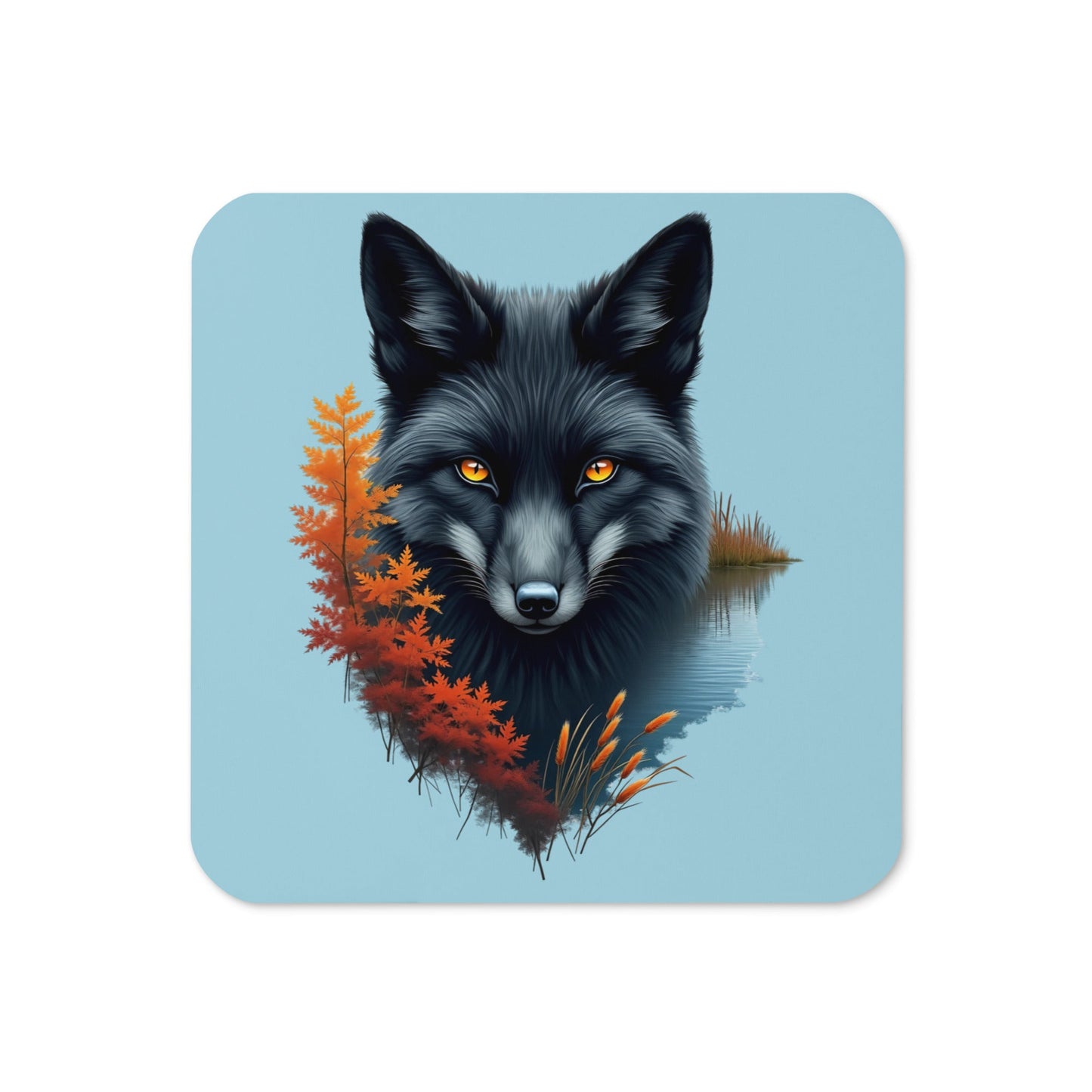 Mystic Fox Cork - Back Coaster - Coasters - Discovery Co.