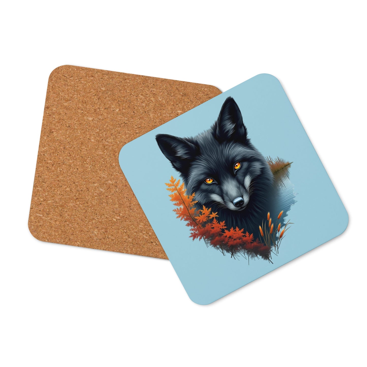Mystic Fox Cork - Back Coaster - Coasters - Discovery Co.