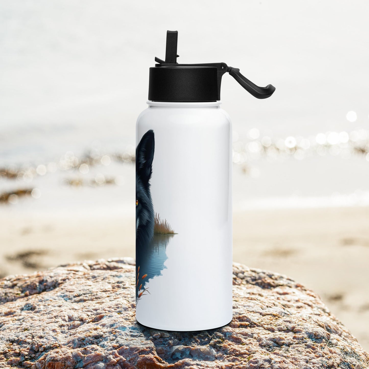 Mystic Fox Stainless Steel Water Bottle With Straw Lid - Stainless Steel Water Bottle With Straw Lid - Discovery Co.