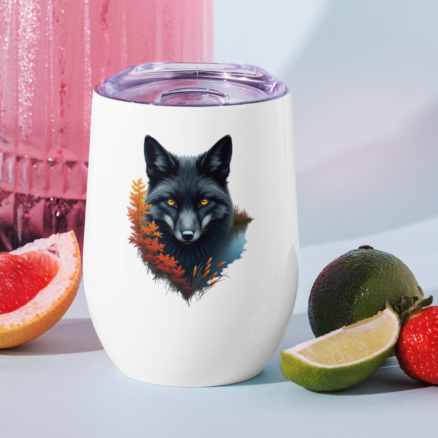 Mystic Fox Stainless Steel Wine Tumbler - Steel Tumbler - Discovery Co.