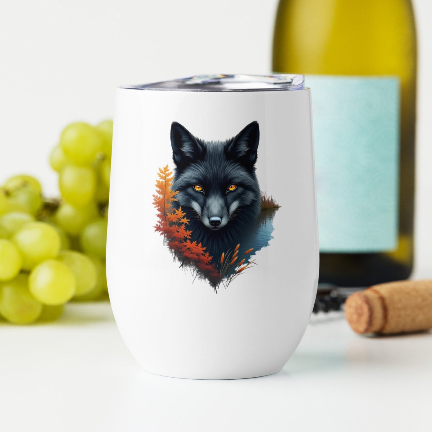Mystic Fox Stainless Steel Wine Tumbler - Steel Tumbler - Discovery Co.