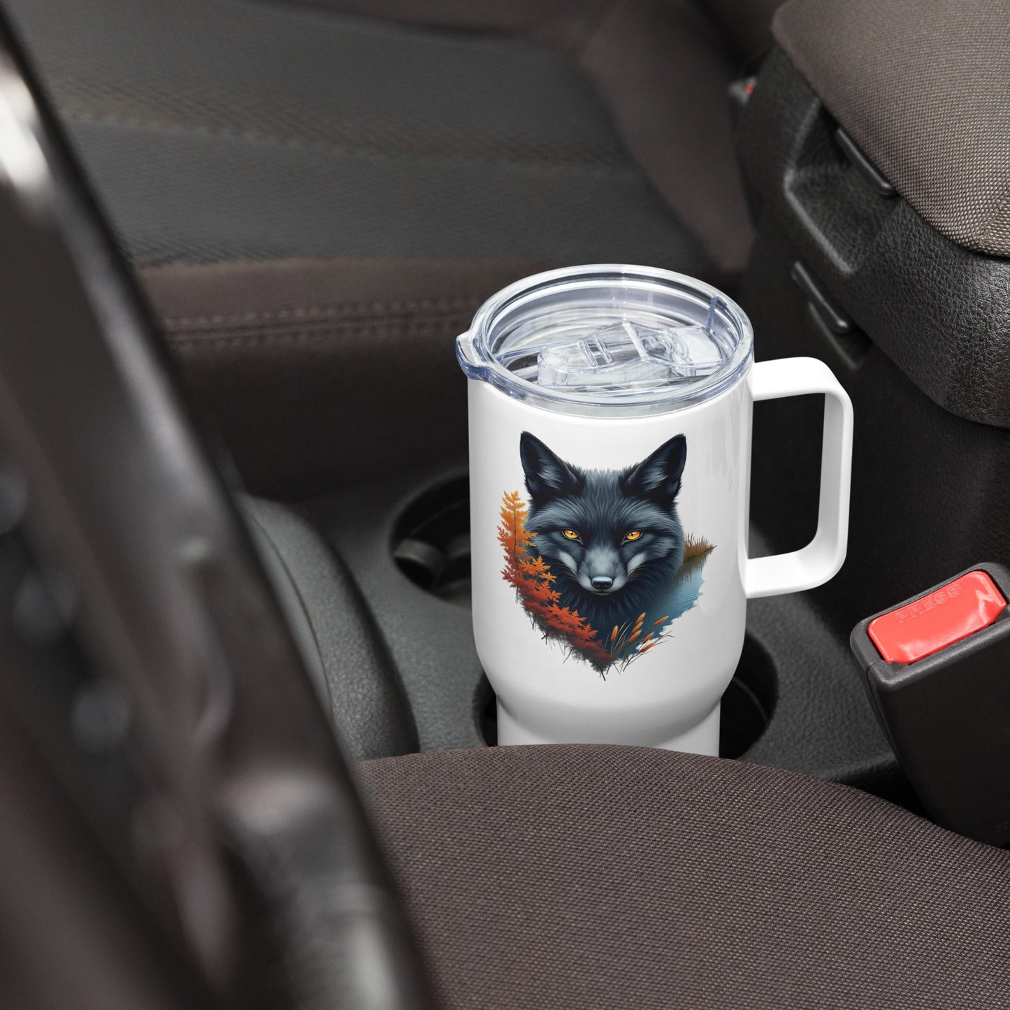 Mystic Fox Travel Mug With Handle (25 oz and 40 oz) - Travel Mug - Discovery Co.