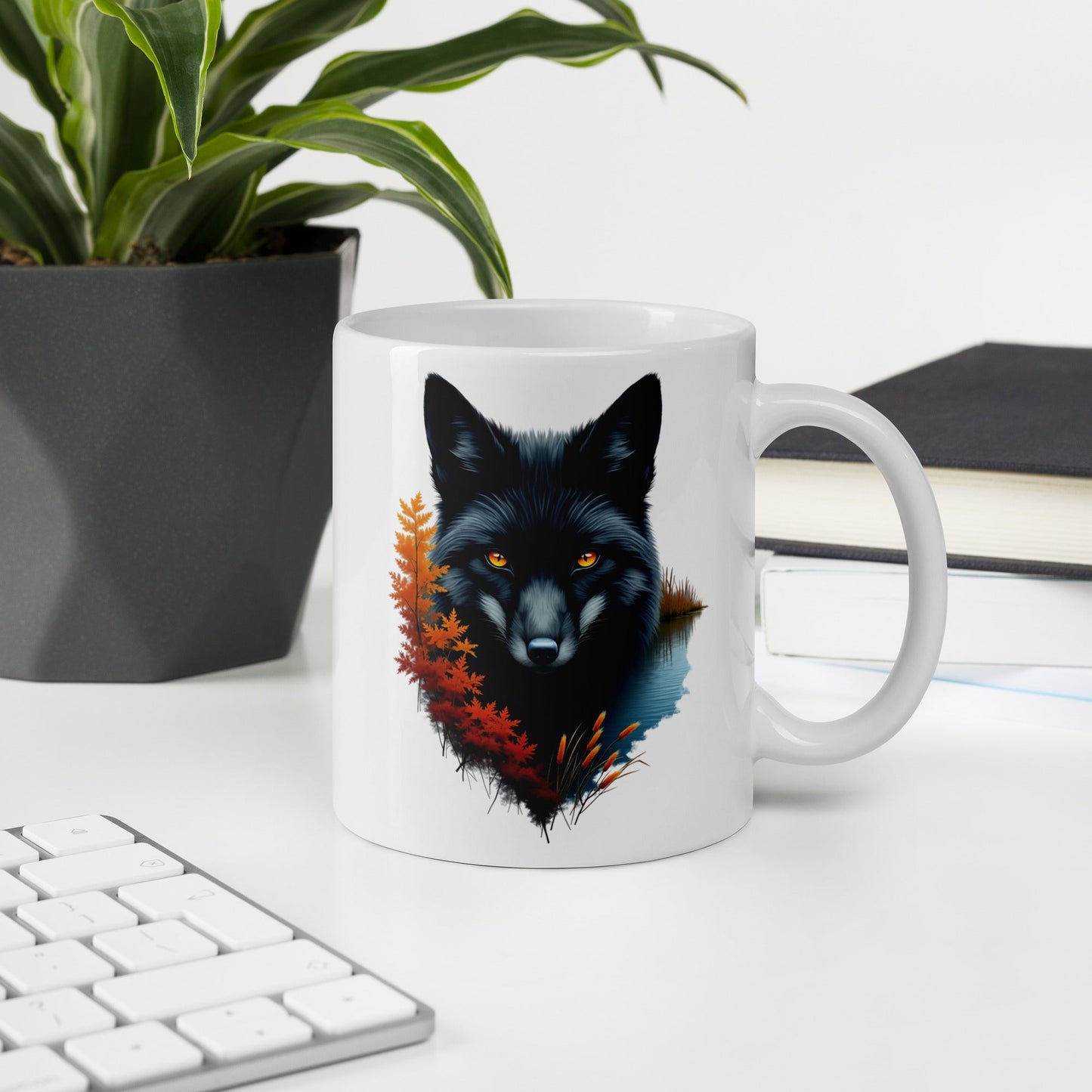 Mystic Fox White Glossy Mug (11 oz, 15 oz, 20 oz) - Mugs - Discovery Co.