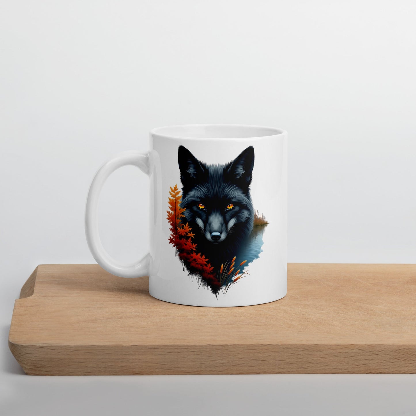 Mystic Fox White Glossy Mug (11 oz, 15 oz, 20 oz) - Mugs - Discovery Co.