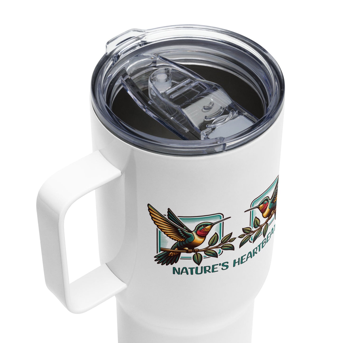 Nature's Heartbeat Travel Mug With Handle (25 oz and 40 oz) - Travel Mug - Discovery Co.