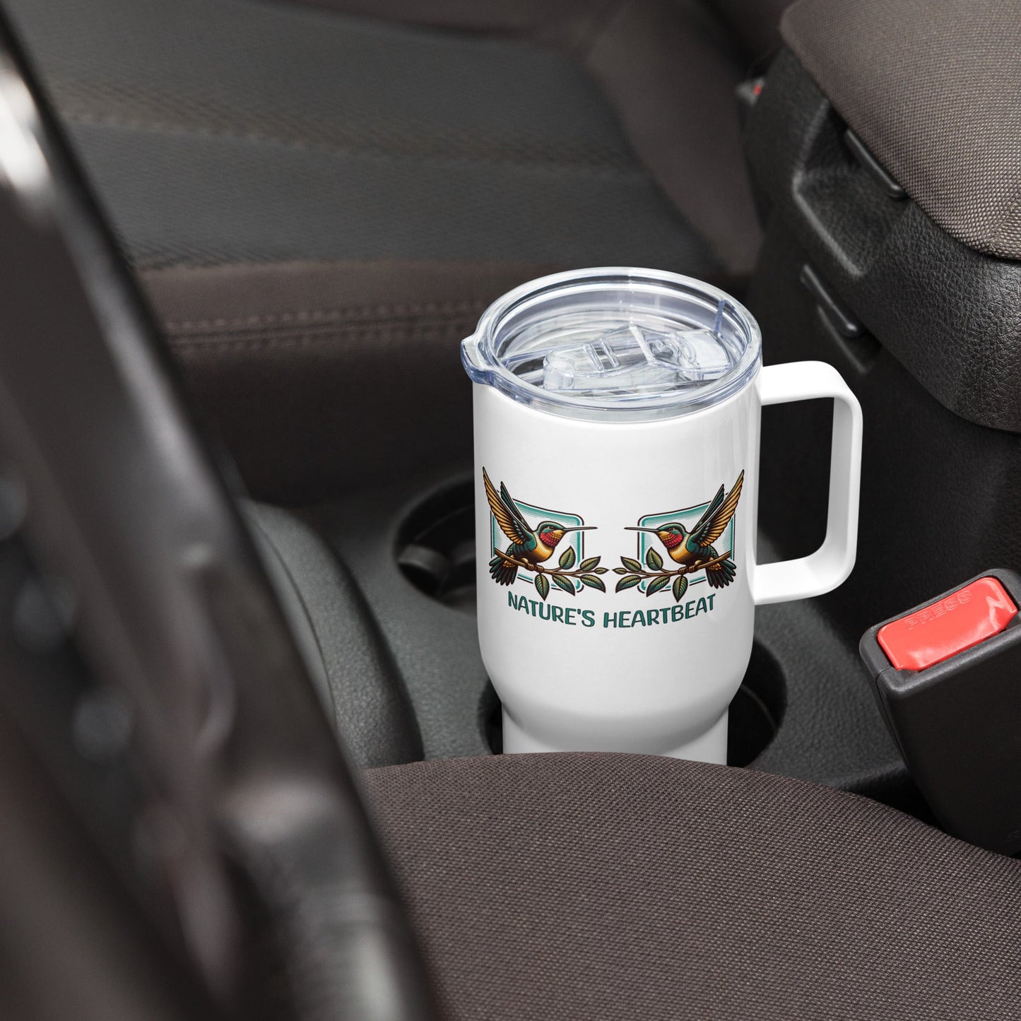 Nature's Heartbeat Travel Mug With Handle (25 oz and 40 oz) - Travel Mug - Discovery Co.