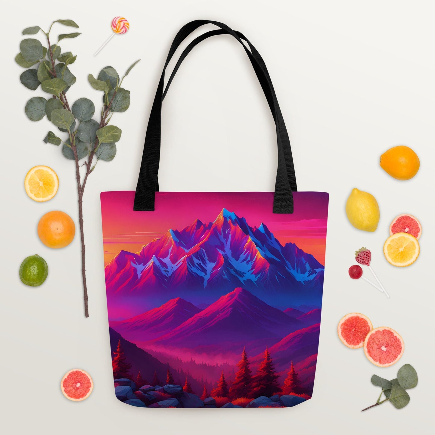 Neon Mountains Tote Bag - Tote Bags - Discovery Co.