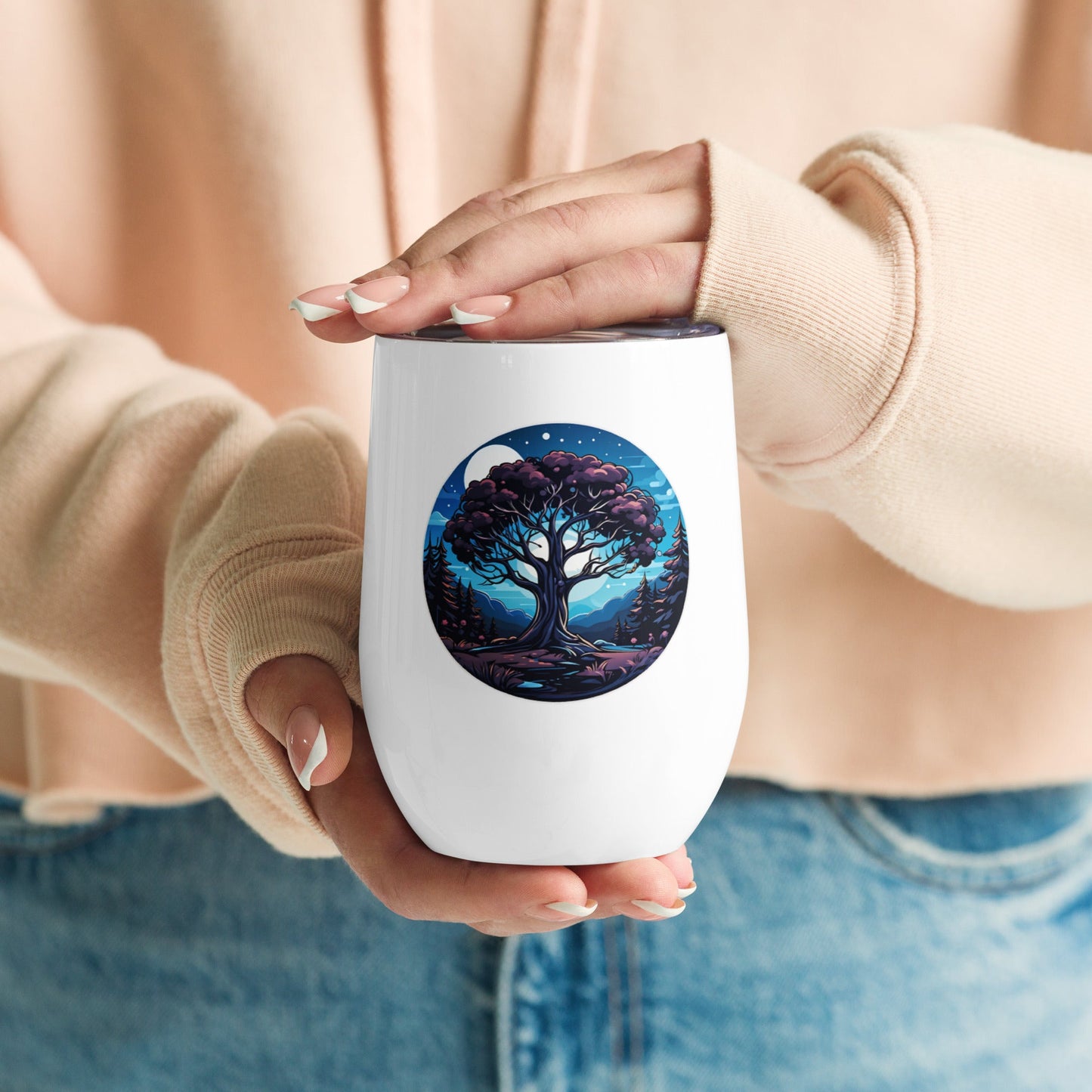 Night Tree Stainless Steel Wine Tumbler - Tumblers - Discovery Co.