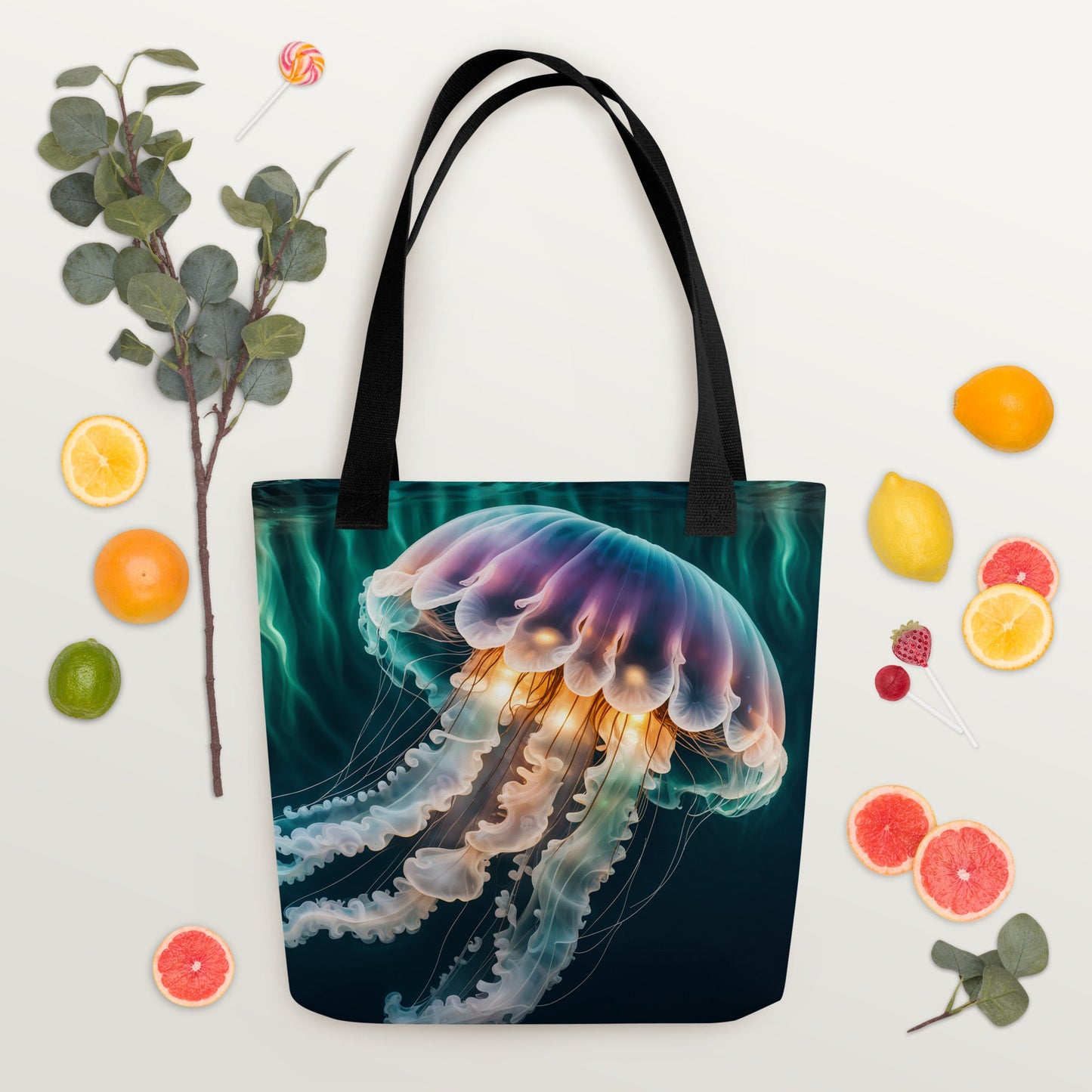 Northern Lights Jellyfish Tote Bag - Tote Bags - Discovery Co.