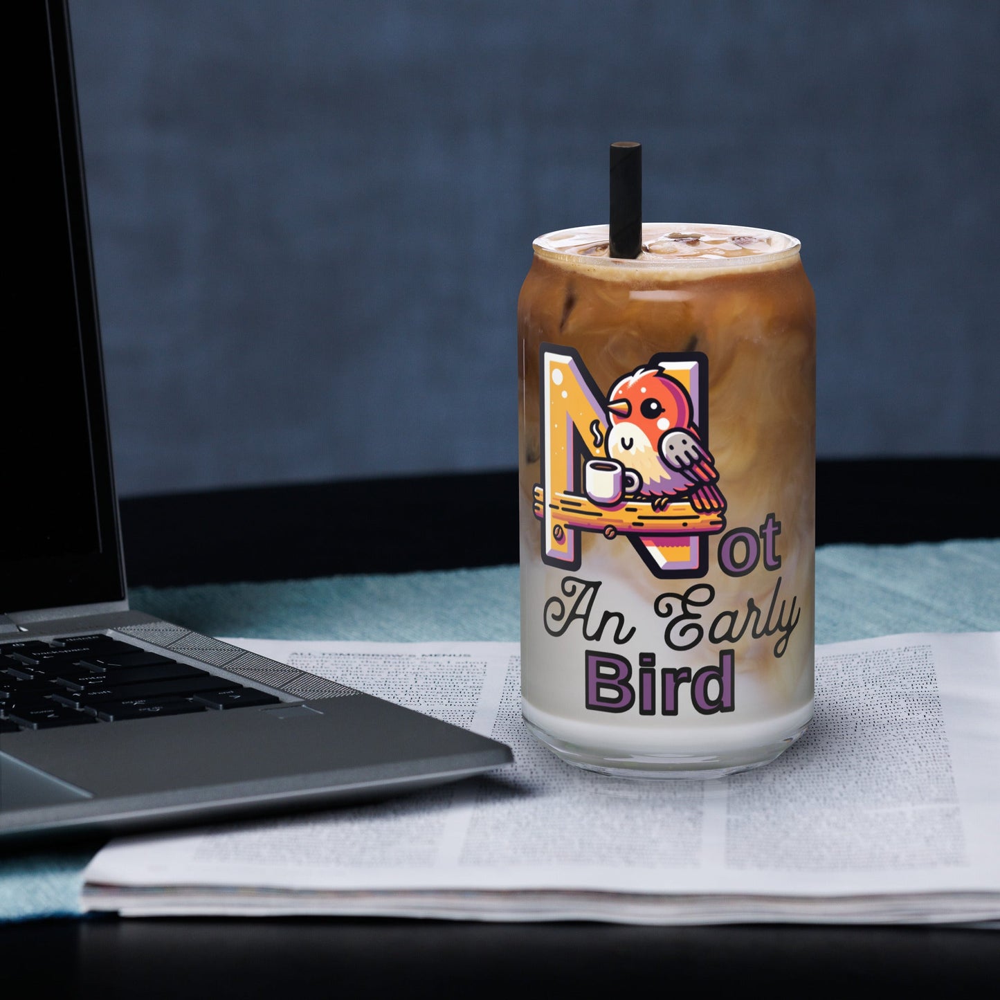 Not An Early Bird Can - Shaped Glass - Can - Shaped Glass - Discovery Co.