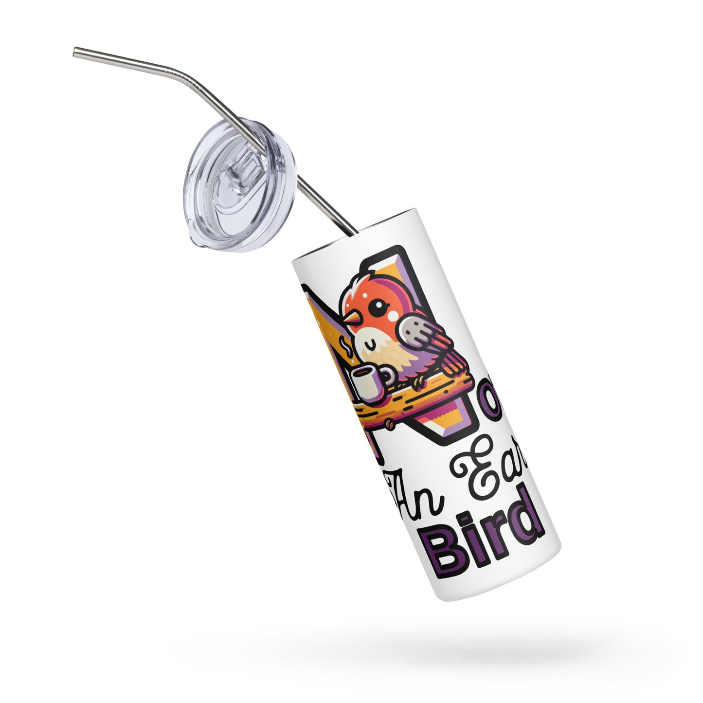 Not An Early Bird Stainless Steel Tumbler - Steel Tumbler - Discovery Co.