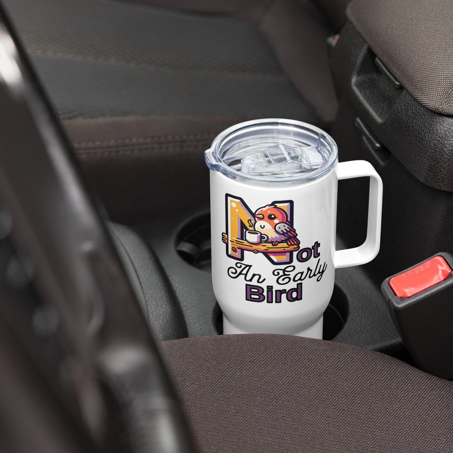 Not An Early Bird Travel Mug With Handle (25 oz and 40 oz) - Travel Mug - Discovery Co.