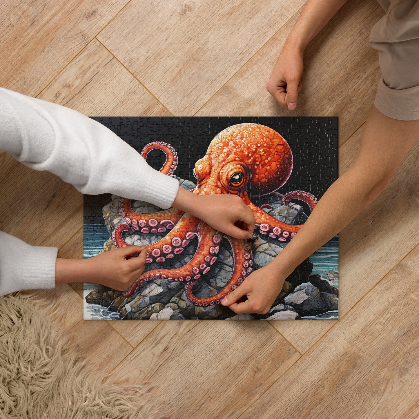 Octopus On A Rock Jigsaw Puzzle - Puzzle - Discovery Co.