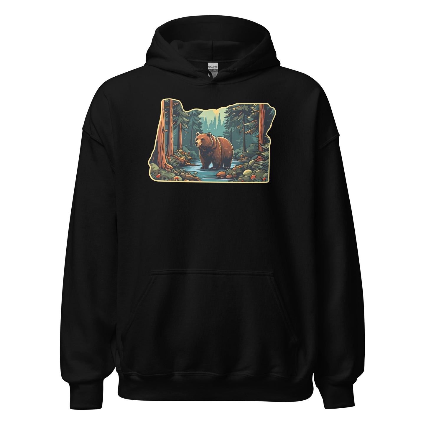 Oregon Bear In The Forest Women's (Unisex) Hoodie - Hoodies - Discovery Co.